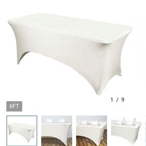 SPANDEX TABLE COVERING IN IVORY